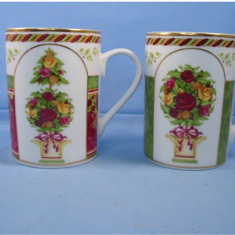 Royal Albert Old Country Roses Season of Color coffee mugs